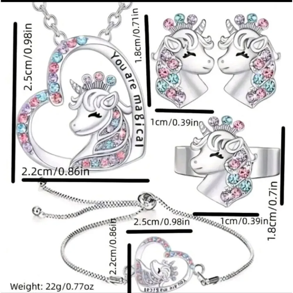 Magical Unicorn 🦄 4pc Jewelry Set